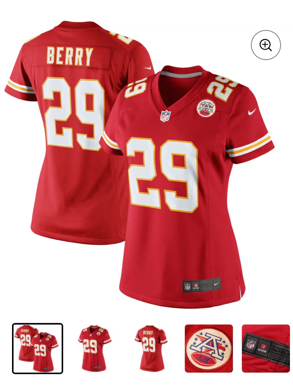 VGUC Women's Nike Kansas City Chiefs Eric Berry Jersey. Size XXL